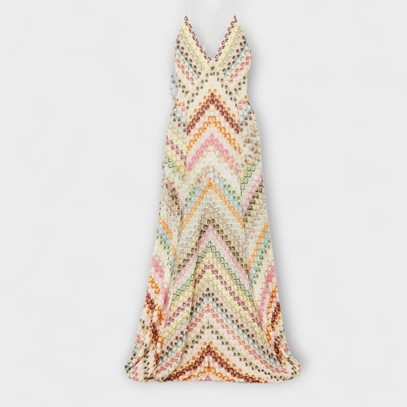 Remi - Maxi šaty s barevným herringbone vzorem od Missoni