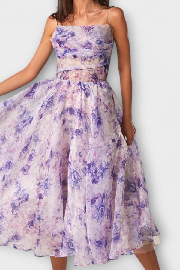Elegantní Midi Šaty z Chiffonu
