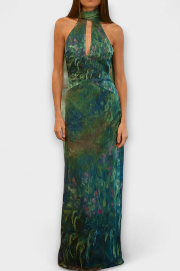 Maisie - Monet Iris Print Maxi Dress