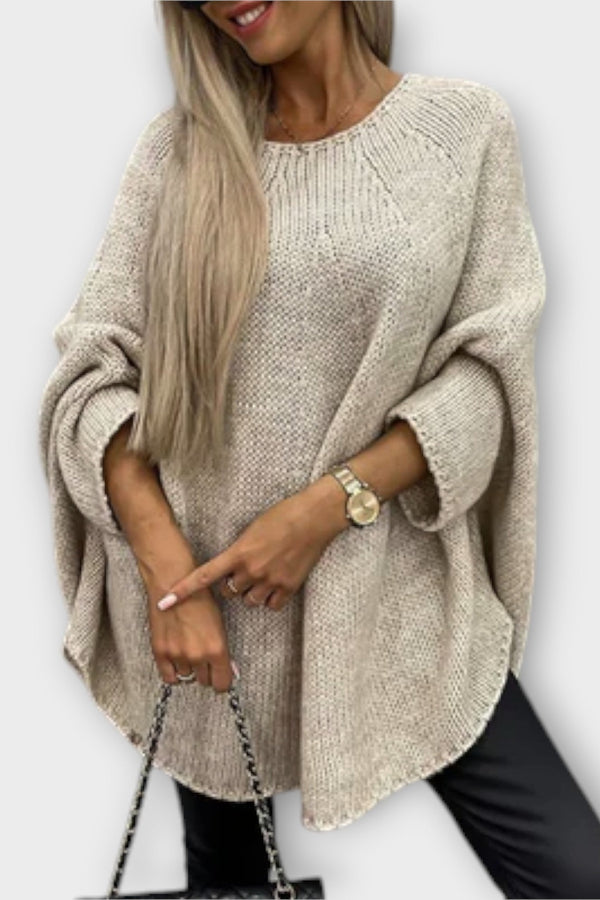 Isabelle - Stylový dámský svetr s kulatým výstřihem