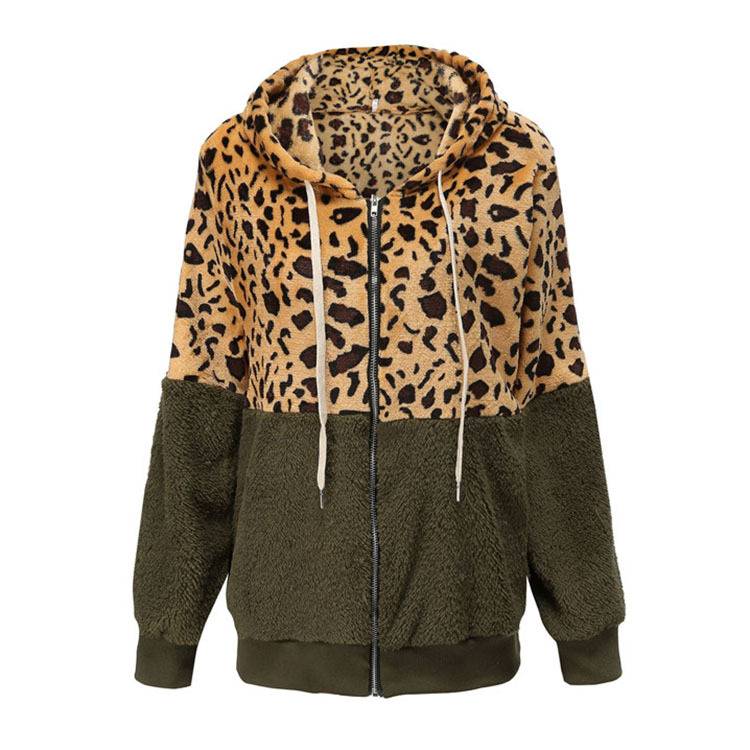 Lea - Fleece mikina s leopardím vzorem