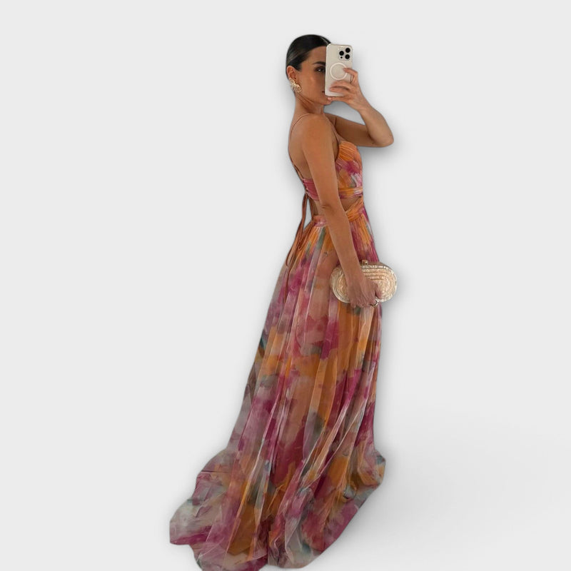 Annai Mesh Maxi Šaty - Elegantní a Přiléhavé