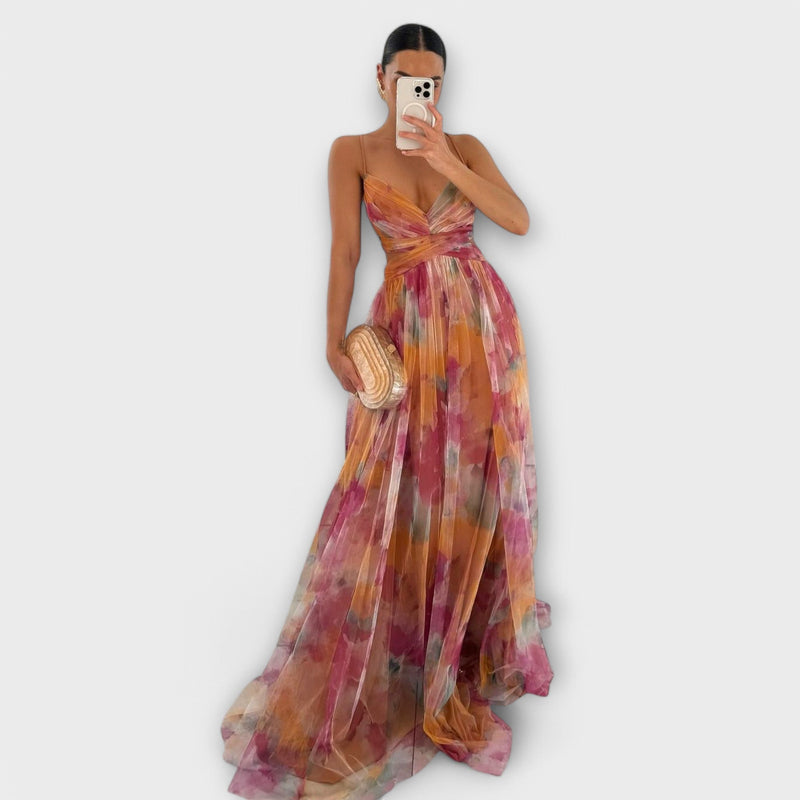 Annai Mesh Maxi Šaty - Elegantní a Přiléhavé