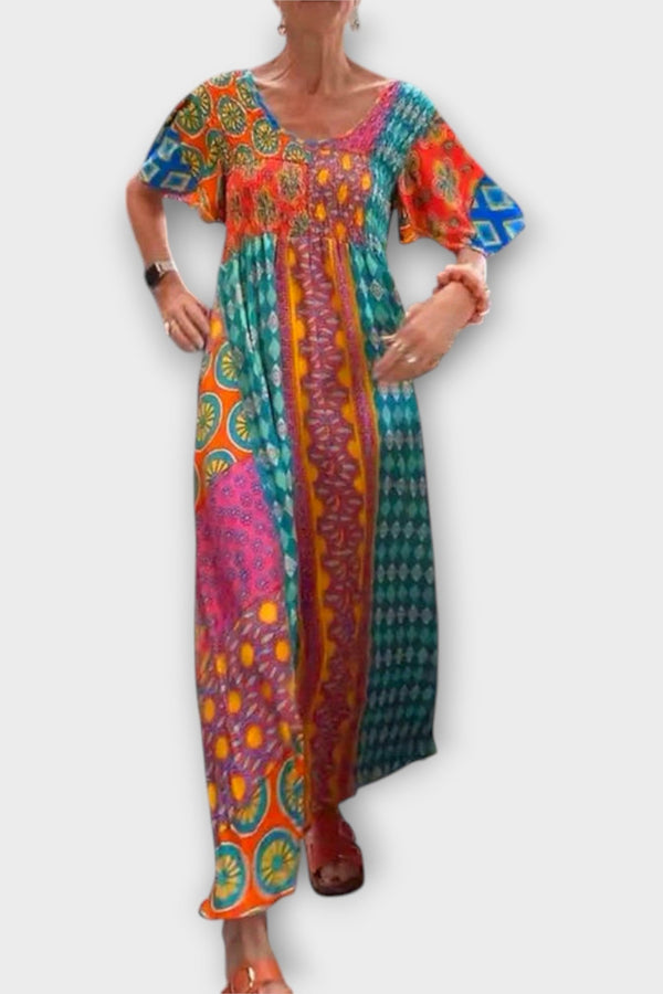Melania - Vibrantní Boho šaty