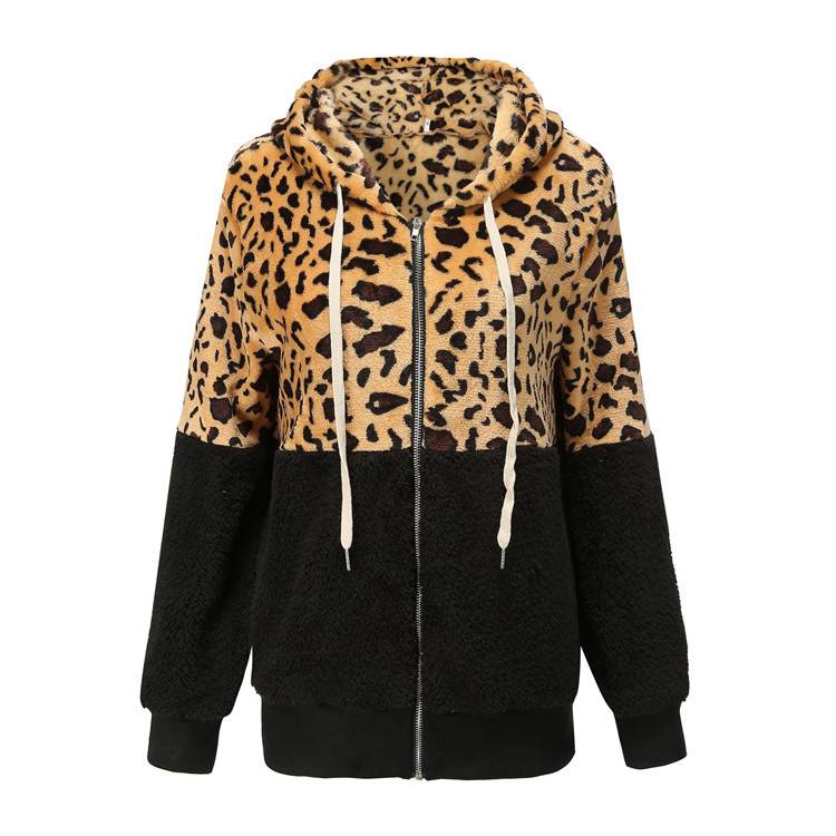 Lea - Fleece mikina s leopardím vzorem