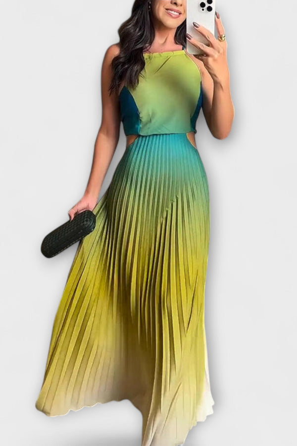 Haven - Stylové Maxi Šaty bez Rukávů s Tie-Dye