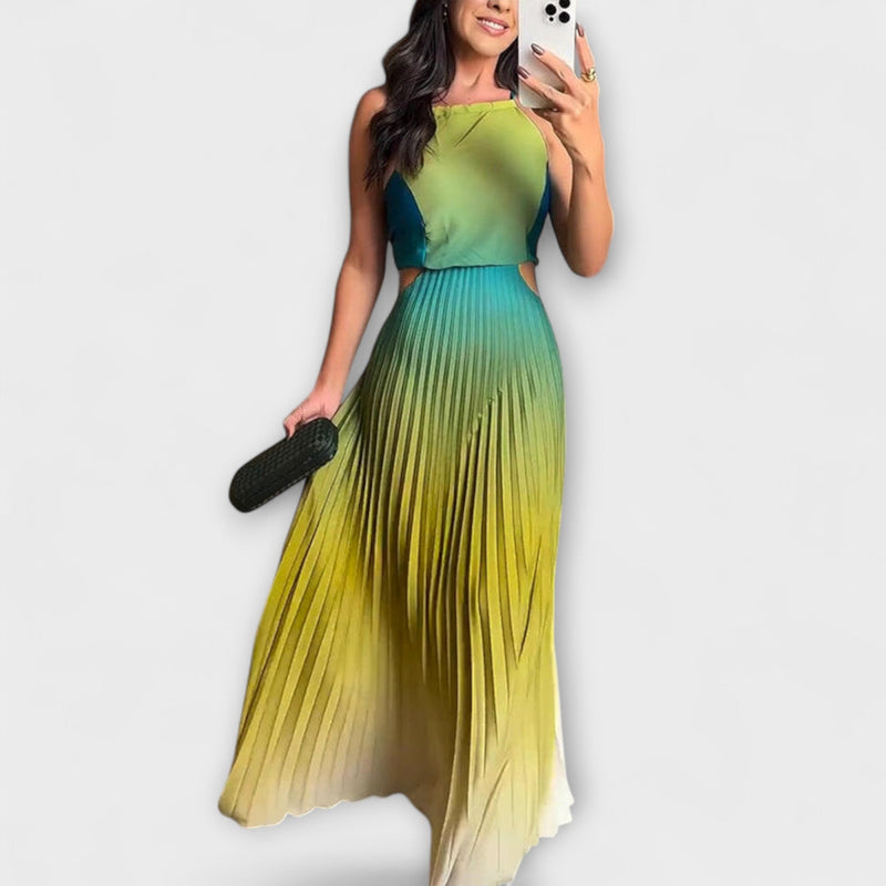Haven - Stylové Maxi Šaty bez Rukávů s Tie-Dye