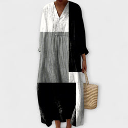 Colette - Abstract Patchwork Maxi Coat