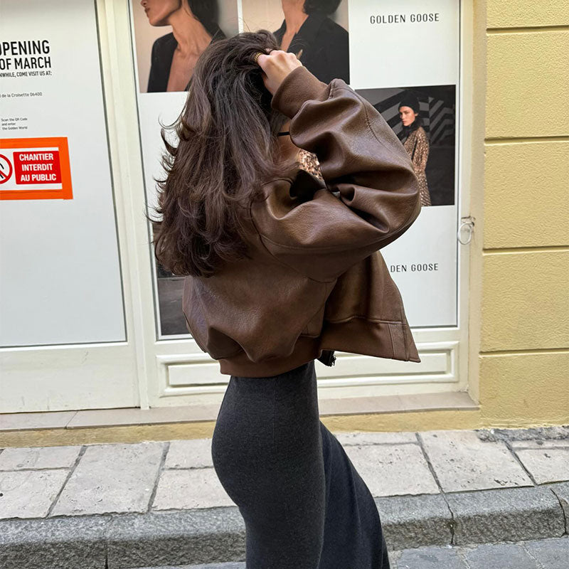 Vídeň - Elegantní Kožená Bunda