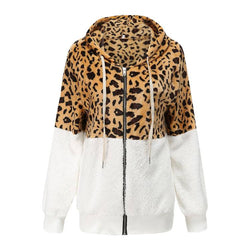 Lea - Fleece mikina s leopardím vzorem