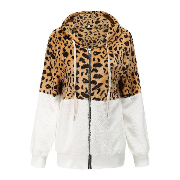 Lea - Fleece mikina s leopardím vzorem