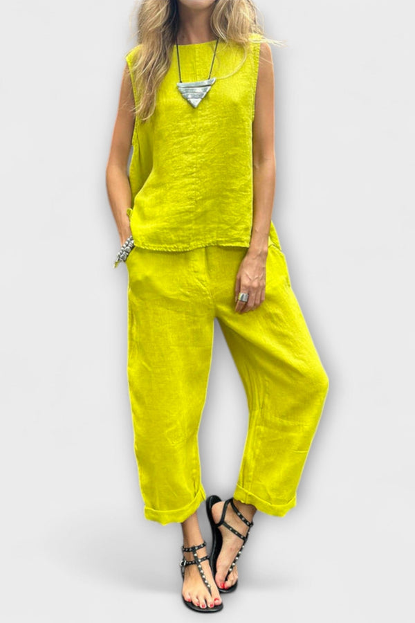 Jennifer - Uvolněný bavlněno-lněný outfit