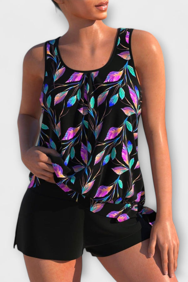 Angela - Stylový tankini s tropickým vzorem