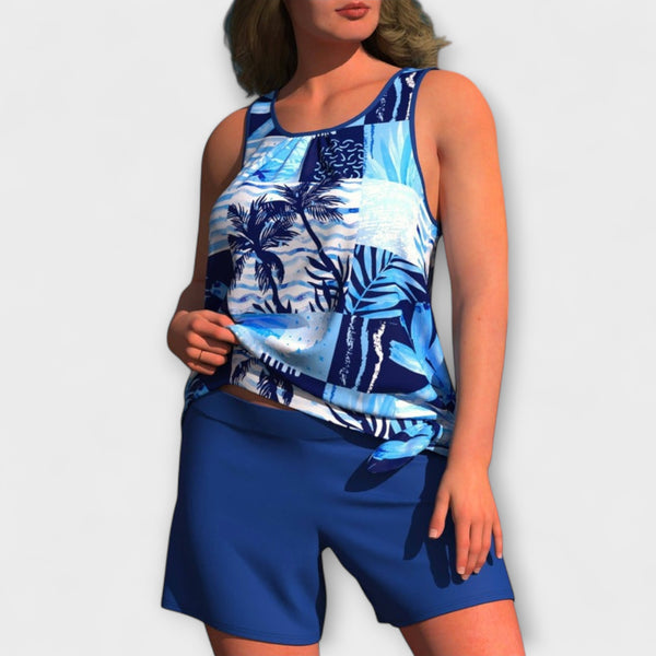Angela - Stylový tankini s tropickým vzorem
