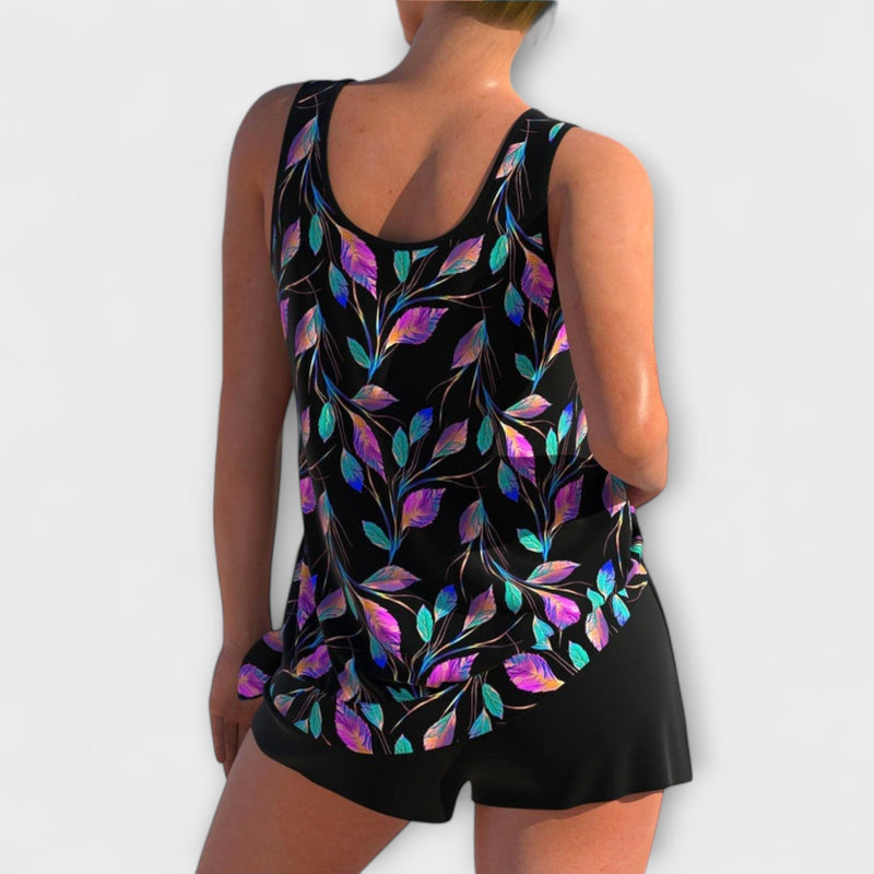 Angela - Stylový tankini s tropickým vzorem
