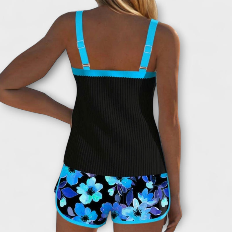 Birgitt – Černý květinový tankini