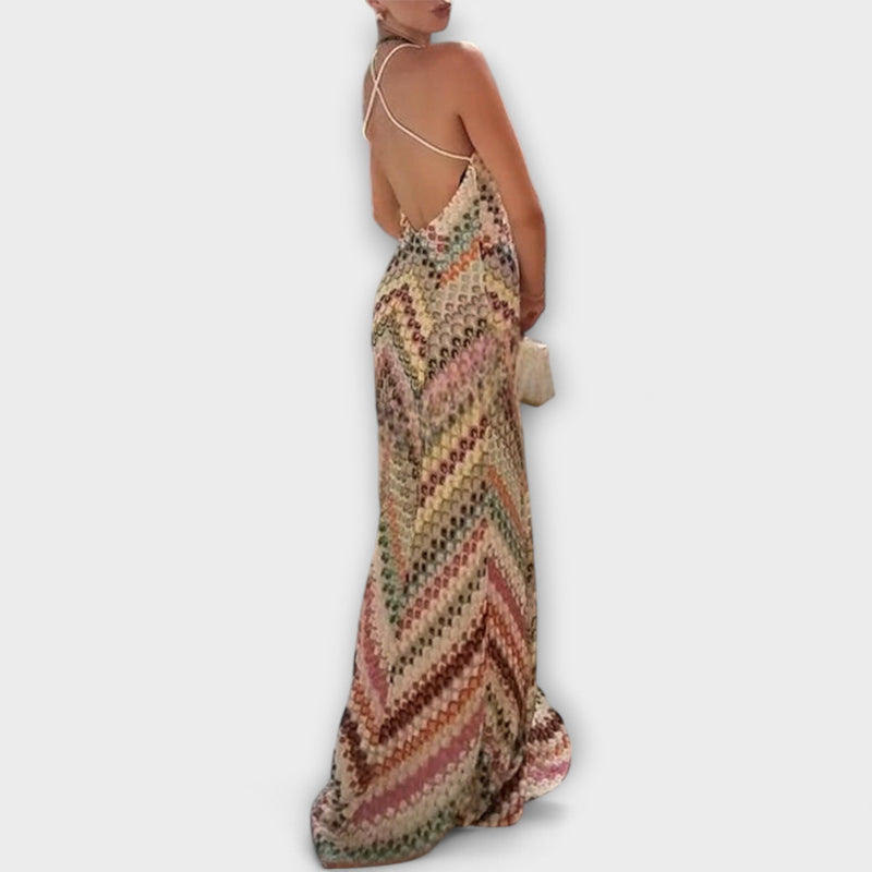 Remi - Maxi šaty s barevným herringbone vzorem od Missoni