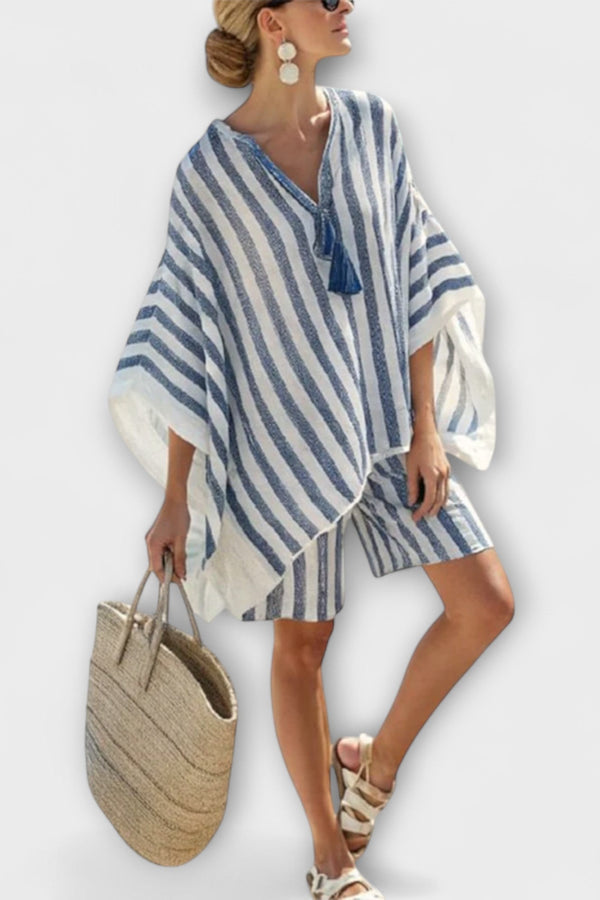 Lily - Oversized Blouse and Chic Shorts Set