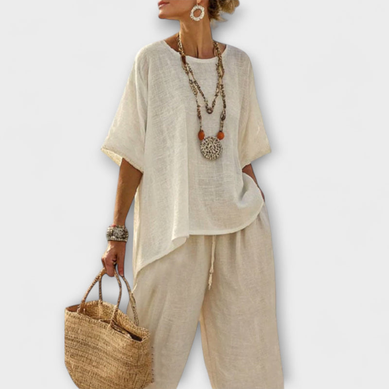Julia - Oversized Blouse and Wide-Leg Trousers