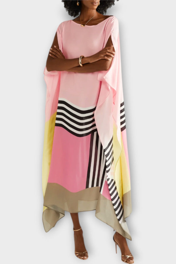 Elenora - Geometrický kaftan s volným střihem